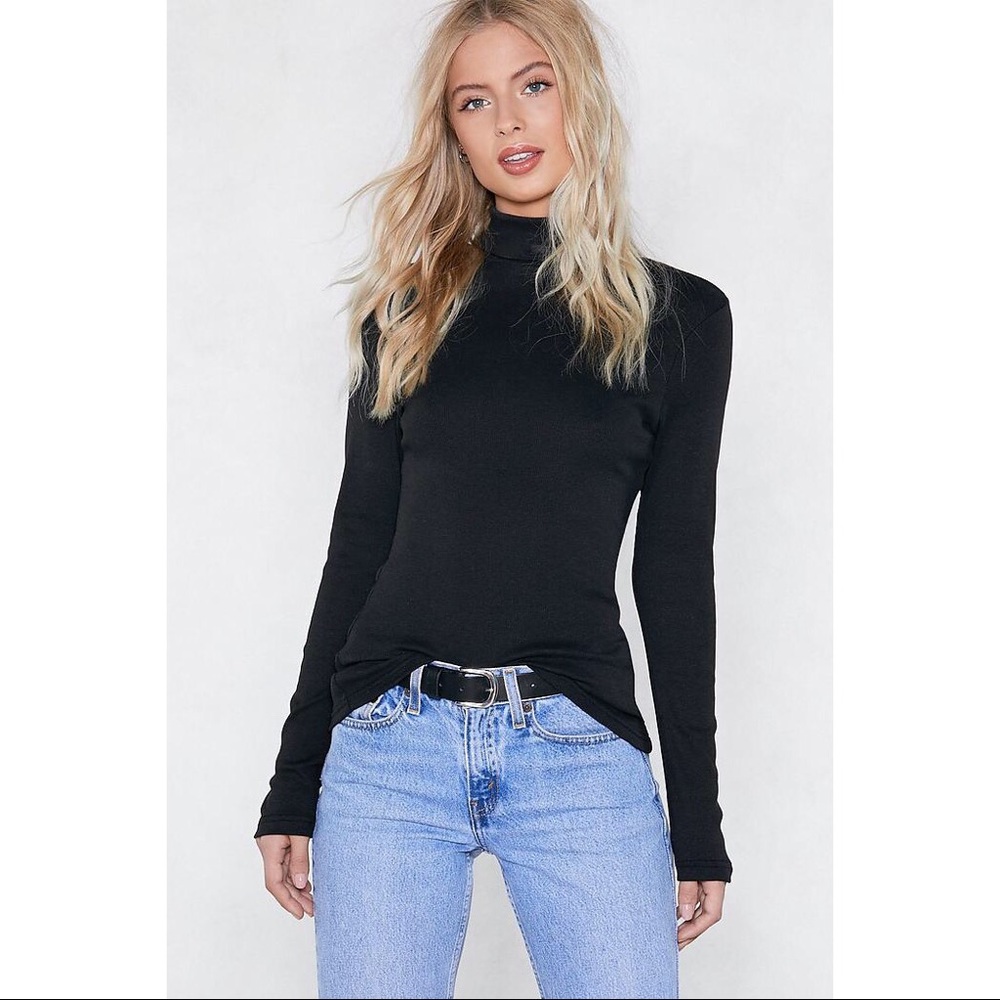 NWT Nasty Gal Black Turtleneck Sweater